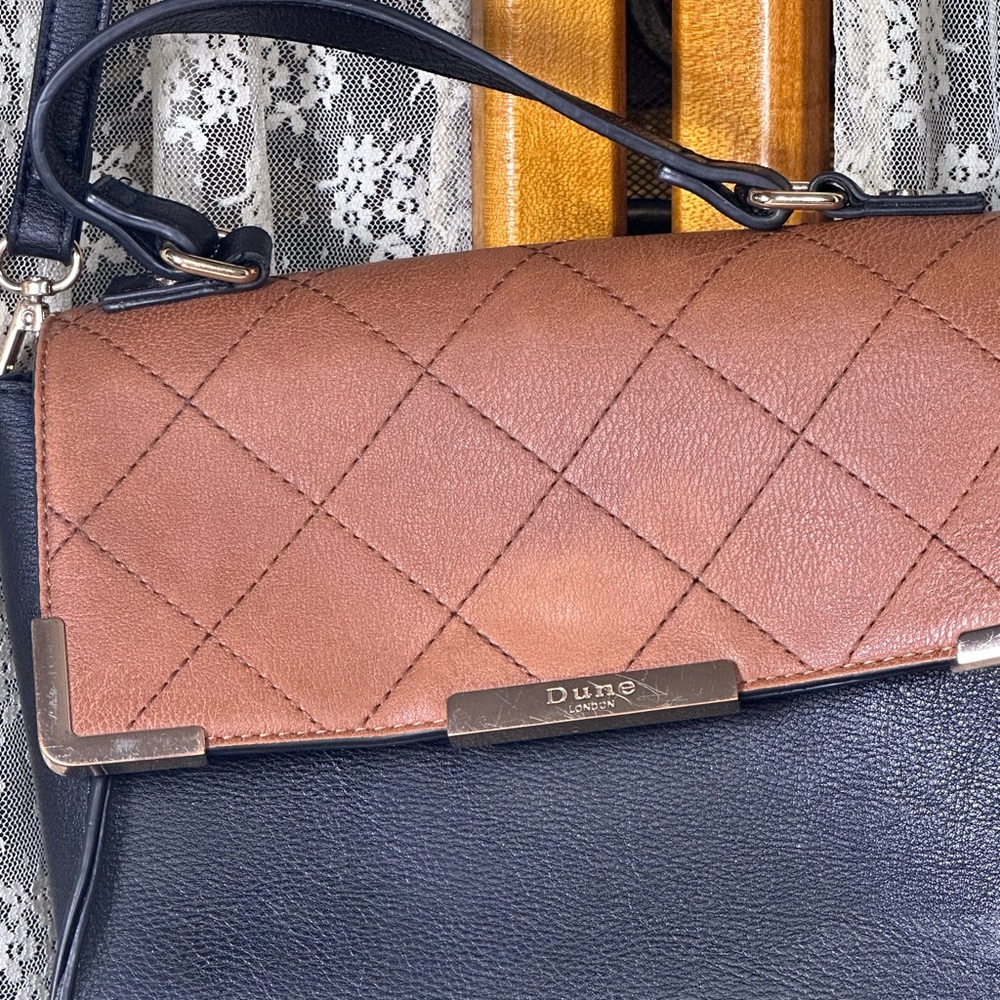Dune London Brown and Black Quilted Women's Bag